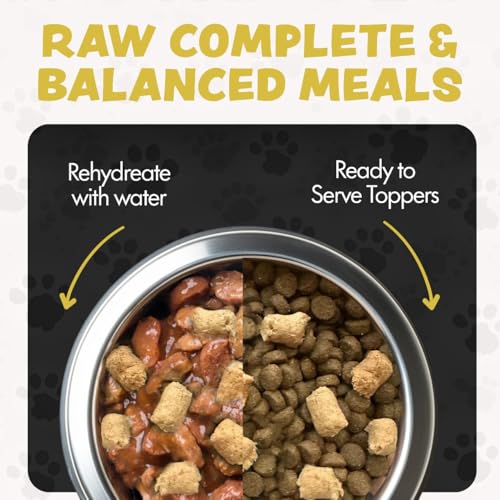Image of Freeze Dried Dog Food for Small & Large Dogs, 16 Oz (500+Pieces) Chicken Dog Food Toppers for Picky Eaters, USA Made- Grain Free & All Natural Freeze Dried Treats Made with 96% Meat Organs