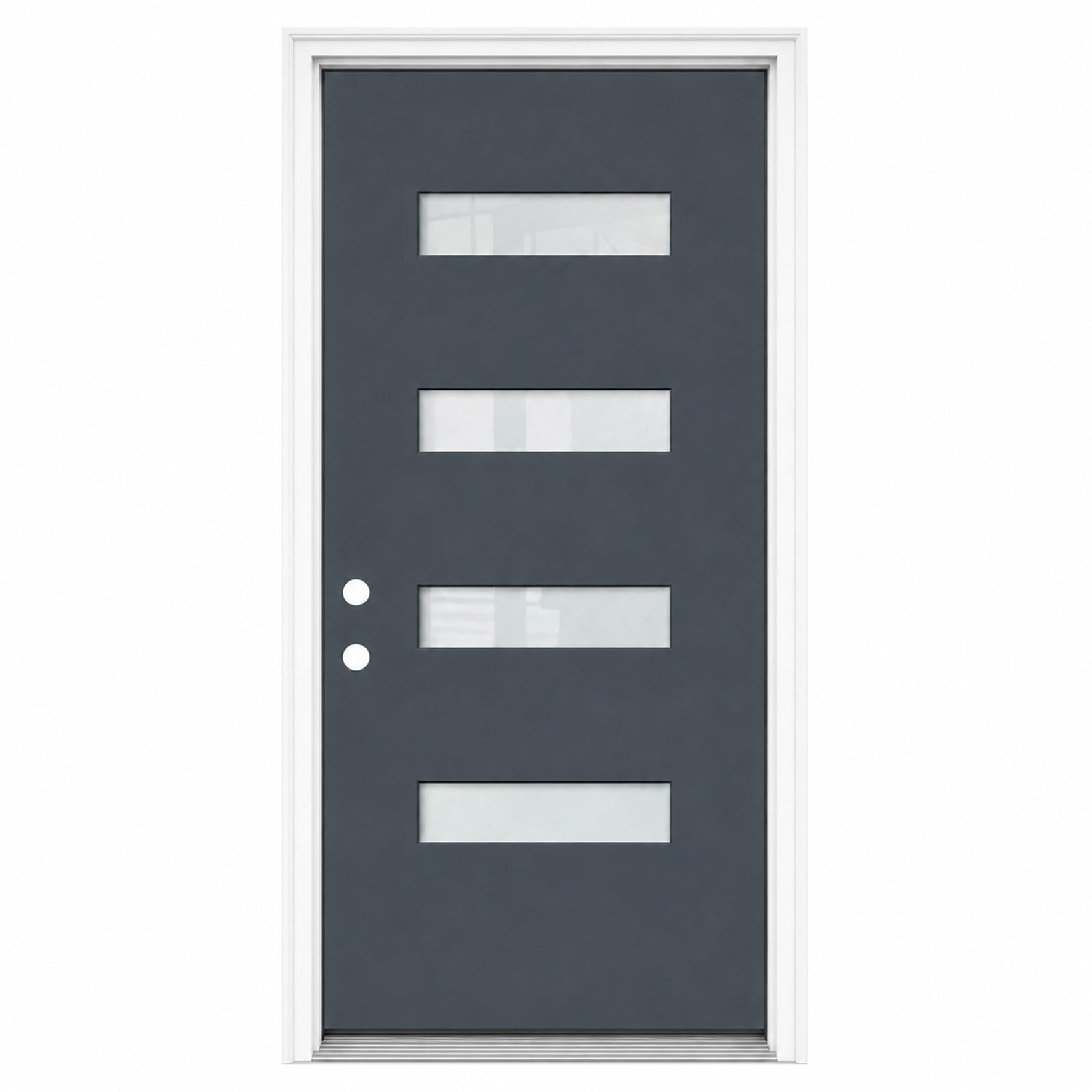36"x80" Fiberglass Entry Door, Vinyl Frame, Right Hand Inswing