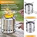 TOMSHOO Camping Stove, Portable Folding Windproof Wood Burning Stove Compact Stainless Steel Alcohol Stove Outdoor Camping Hiking Backpacking Picnic BBQ