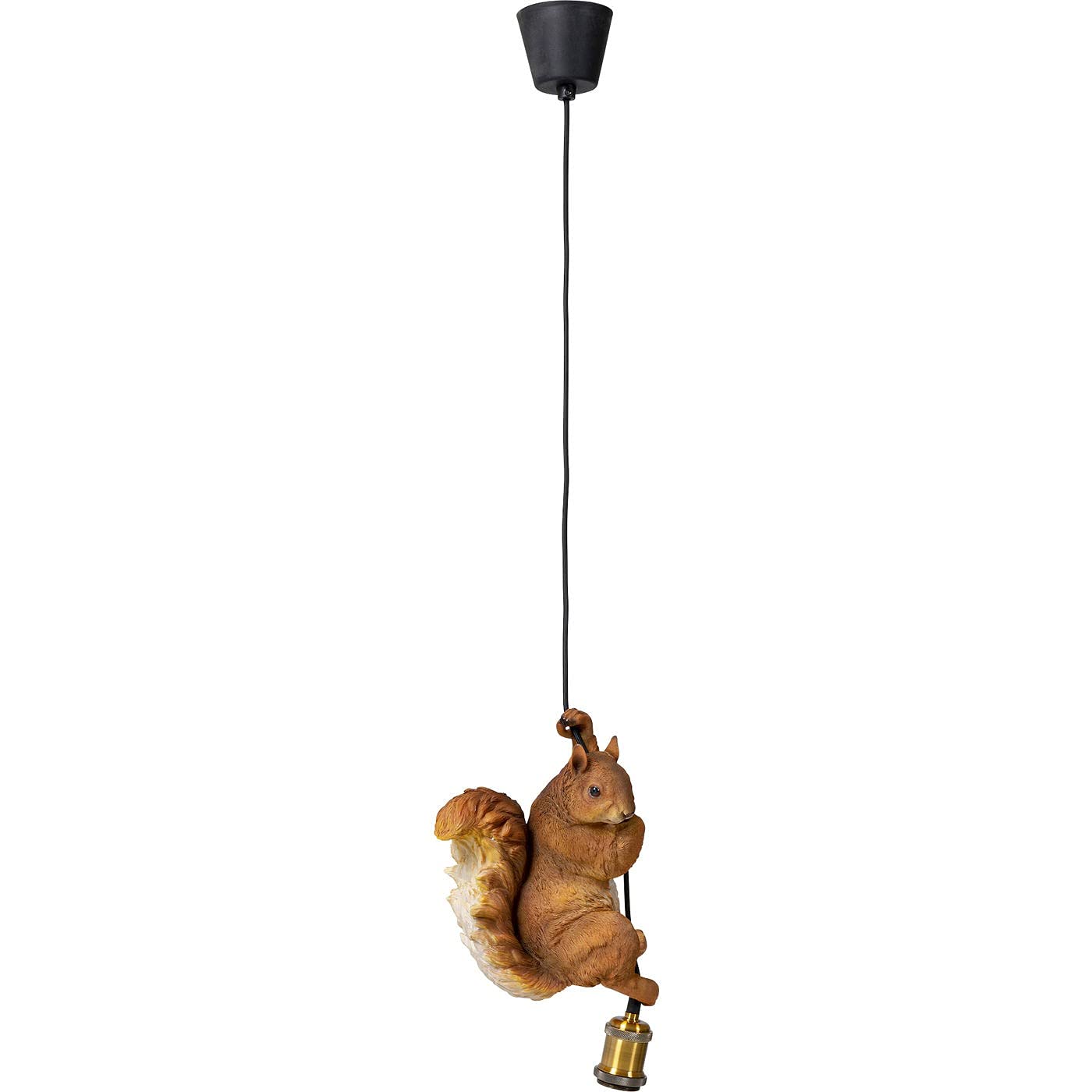 Kare Design Hängeleuchte Animal Squirrel, Gold, Pendelleuchte, Höhenverstellbar, Tiermotiv, Handgearbeitet, 38x20x14 cm (H/B/T)