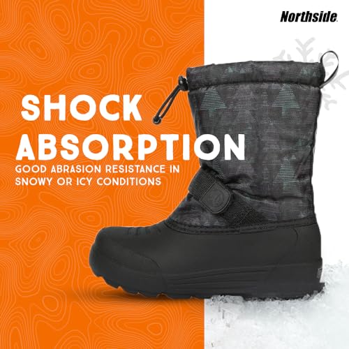 Image of Northside Frosty Insulated Winter Snow Boots for Girls and Boys with Rugged, Water Resistant Nylon Upper, Quick-Drying Lining, Removable EVA Insole, and Durable TPR Outsole