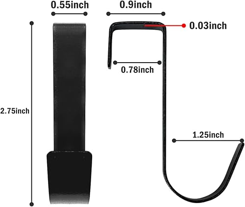 Miniatura 10 de 8 ganchos para colocar sobre el gabinete, para colgar sobre la puerta, para colgar en la puerta del gabinete, color blanco, ganchos de acero