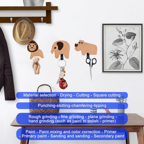 ZPSNDP 5 Pezzi Appendiabiti da Parete per Bambini