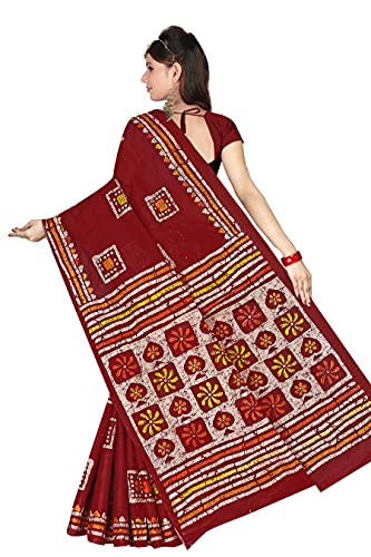 Image of TAMAIRA FASHION Mulmul Pure Cotton Saree For Woman Batik Printed |Office Wear Daily Wear Sarees For Women Without Blouse Piece(Available in 9 Colours)