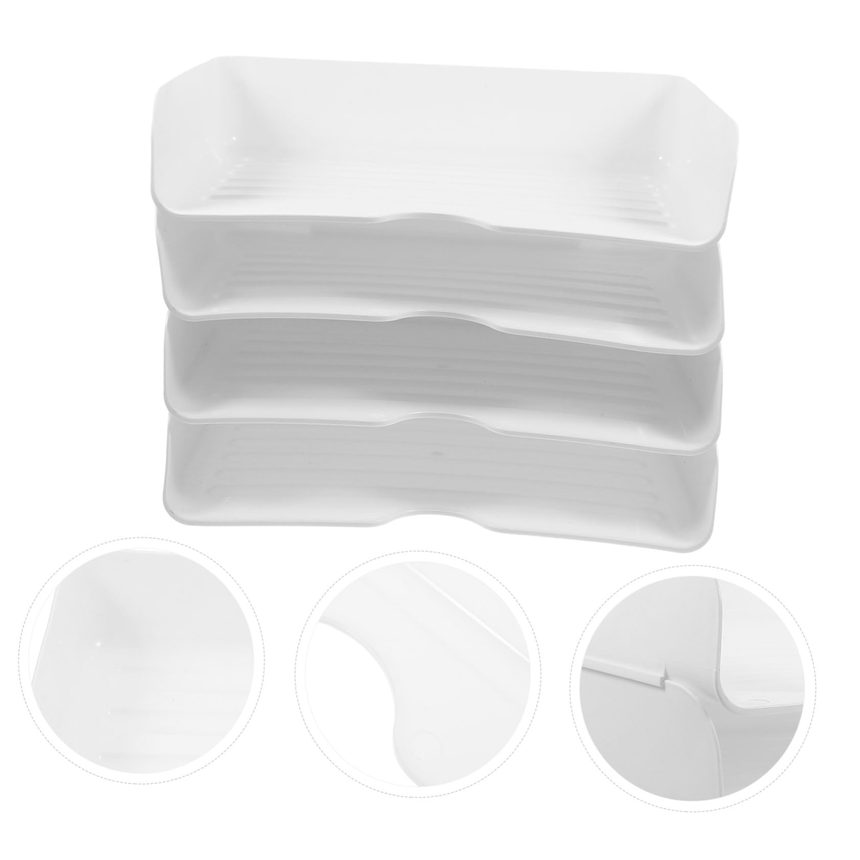 Housoutil 4pezzi Vassoi Portadocumenti Impilabili Per Ufficio Organizer Per Documenti e Cartelle Design Per Facile Accesso Vassoio Scrivania Elegante e Ponderato Per Organizzare Lavoro