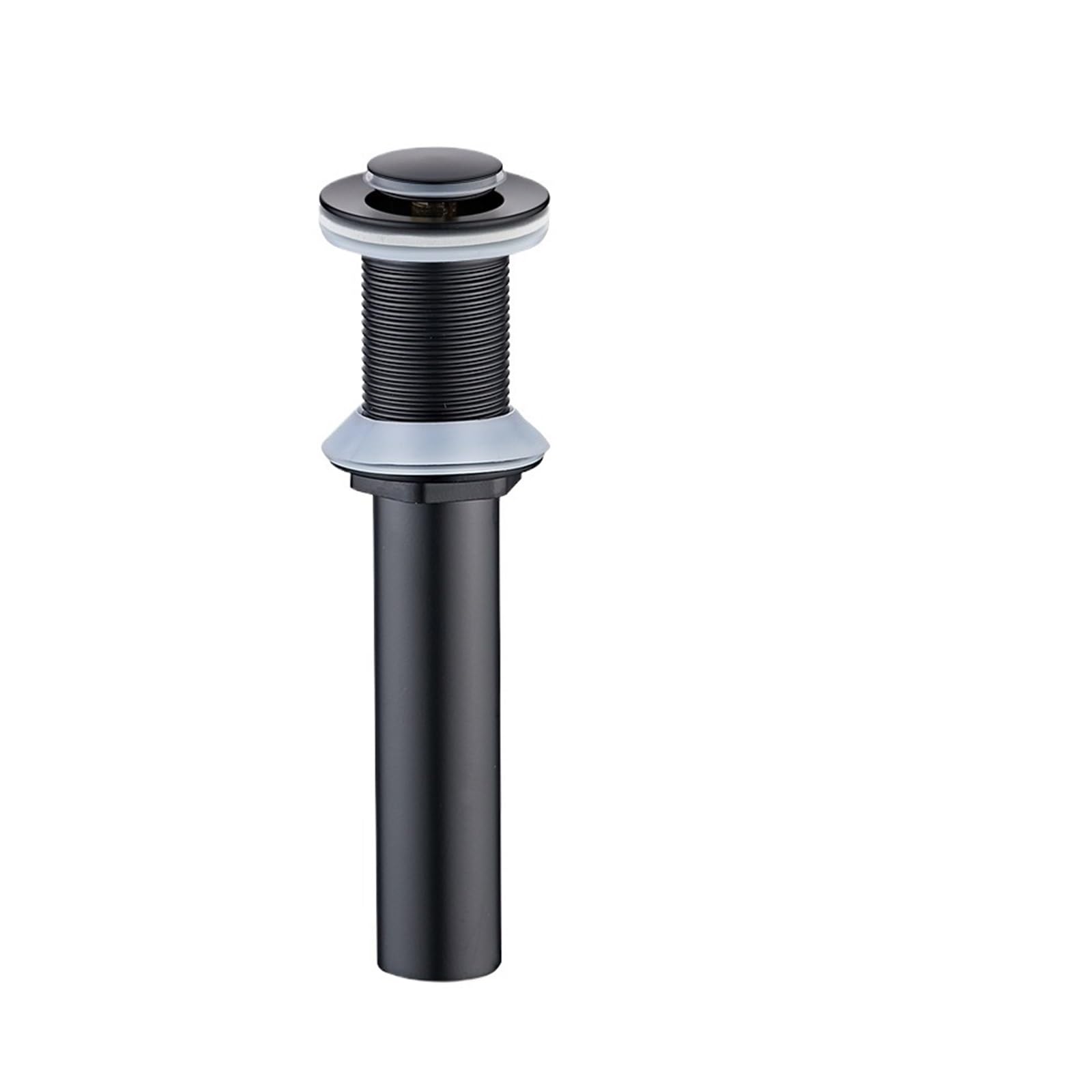 Pop Up Clack, Matte Black Pop Up Sink Plug Replacement Dual Style Clic-clac Bathroom Basin Vanity Drain(Without Overflow C)
