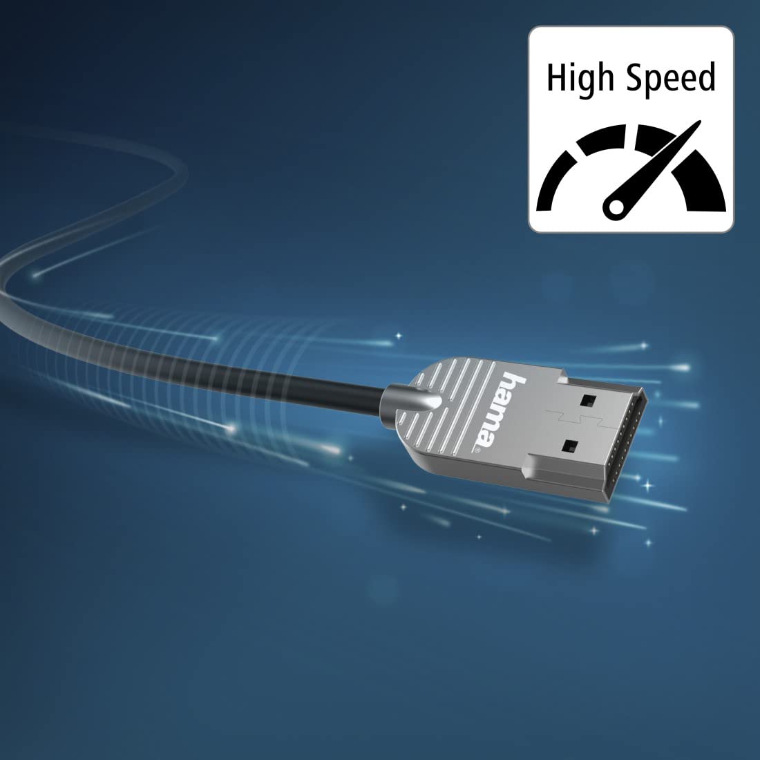 Hama HDMI Kabel 2 m lang Ultra HD 4K (High Speed HDMI Cable HDR, HEC, ARC, Monitorkabel mit Metallstecker im Slim Design, Verbindung von PC/Notebook mit Monitor, TV, Beamer, Playstation, XBOX)