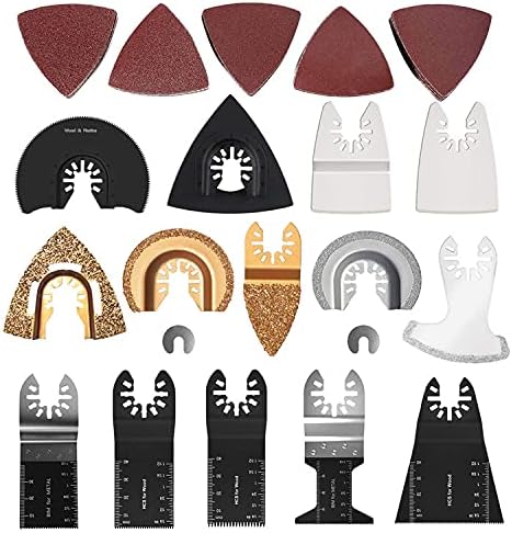 THE WHITE SHOP 100 Pcs Oscillating Tool Blades