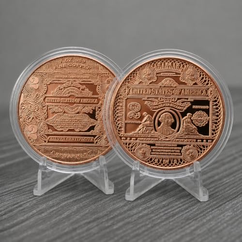 Image of Washington 2 Dollar $2 Note Design 1 oz .999 Pure Copper Round 39mm Collectible Coin in Capsule - COA by Heavenly Metals