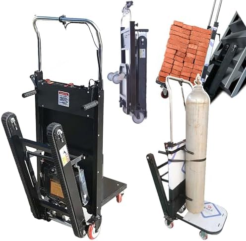 Elektrische Sackkarre, Belastung 200 Kg Elektrische Treppensteiger Handkarren Gummiketten Zusammenklappbarer Treppenlift Elektrische Sackkarre, Belastung 200 Kg Elektrische Treppensteiger Handkarren Gummiketten Zusammenklappbarer Treppenlift