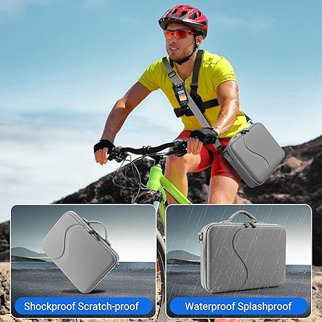 Image of LEQTRONIQ Travel Storage Bag Compatible with Insta360 X5 Camera, Hard Shell Protective Organizer, Shockproof EVA Carrying Solution for Camera, Batteries and Accessories