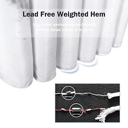 Uphome Marble Shower Curtain For Bathroom Grey And White Fabric Shower Curtain Set With Hooks Chic 3D Crack Design Bathroom Accessories Decorative Heavy Weighted(72" W X 72" H) #TOP3