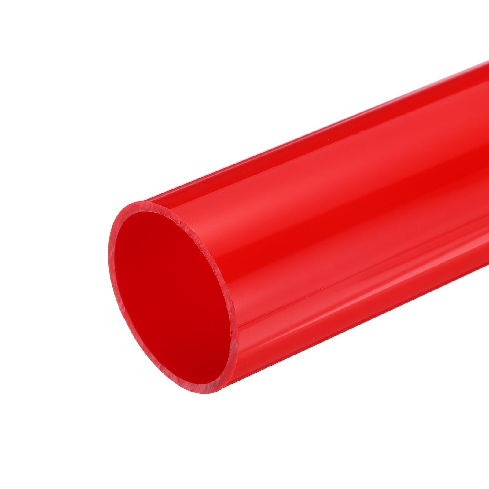 Tubo De Policarbonato Transparente Rígido - 12 Pulgadas (305mm), Diámetro 4x6mm, Con Tapas De Caucho Rojo, 2 Juegos
