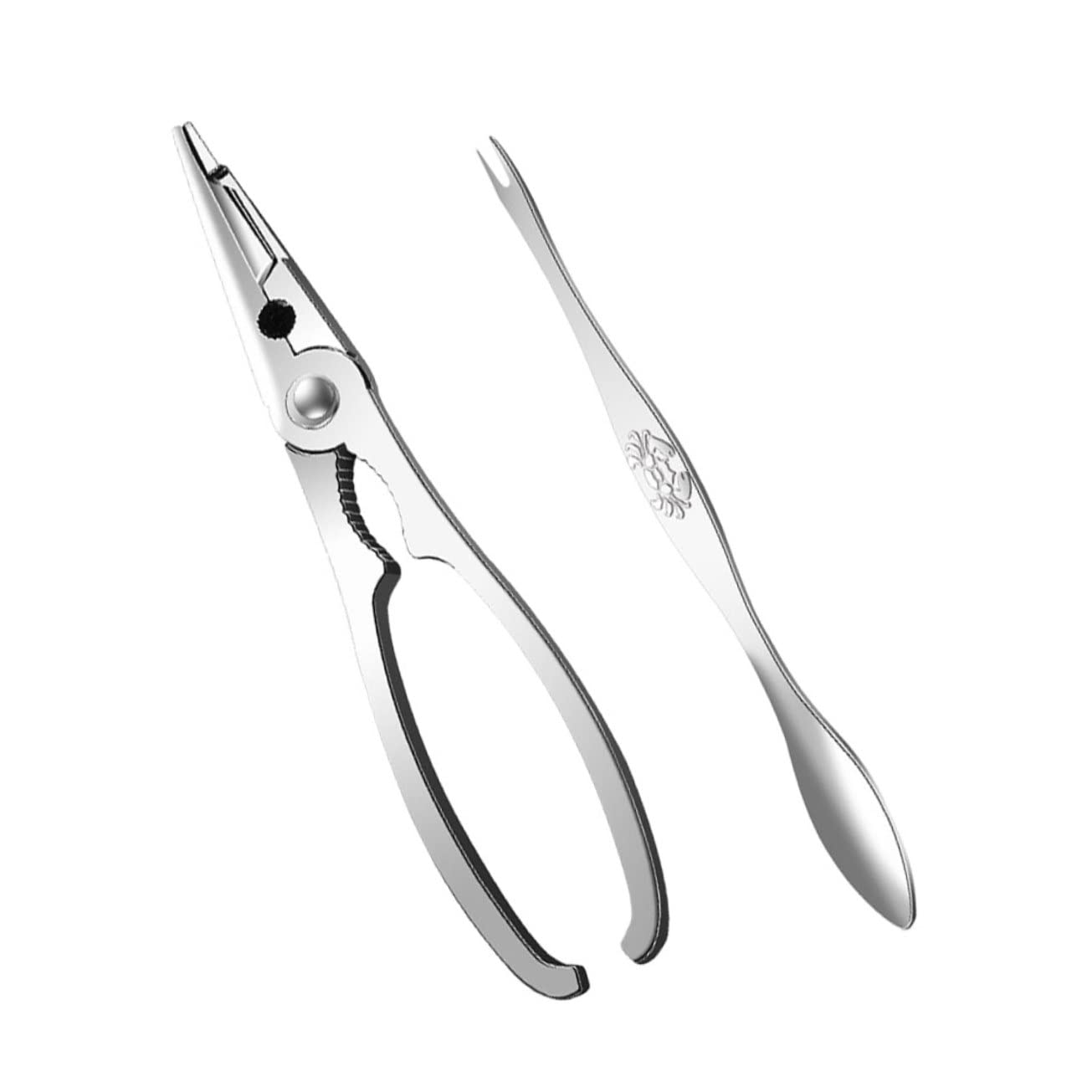 HEMOTON 3 Juegos Pinzas De Cangrejo y Agujas De Cangrejo Herramientas Para Abrir Cangrejos Pelador De Gambas Tijeras Para Mariscos Castaña Pelador De Camarones Acero Inoxidable Tuerca