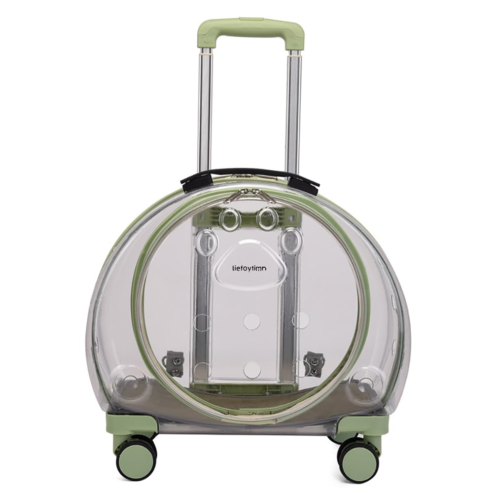 Portable pet Trolley, Retractable Trolley Box with Silent Wheels, Outdoor Backpack, Bubble pet Box