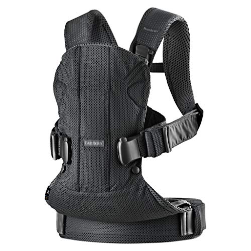 Image of BabyBjorn New Baby Carrier One Air 2019 Edition, Mesh, Black, One Size (098025US)(Pack of 1)