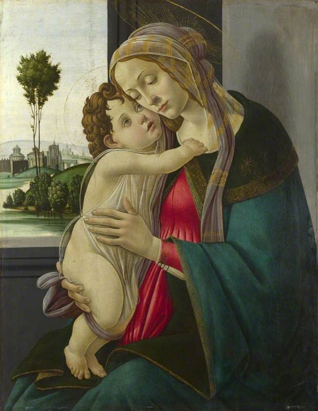 La Vierge à l'Enfant de Botticelli affiche 60x90cm pour décoration murale
