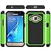 Samsung Galaxy Express 3 Case, CoverON® [HexaGuard Series] Slim Hybrid Hard Phone Cover Case for Samsung Galaxy Express 3 - Neon Green/Black