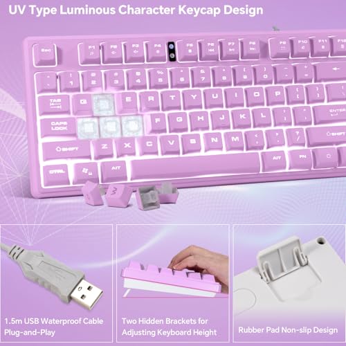 Teclado CHONCHOW 1021v con cable y retroiluminación USB miniatura 4