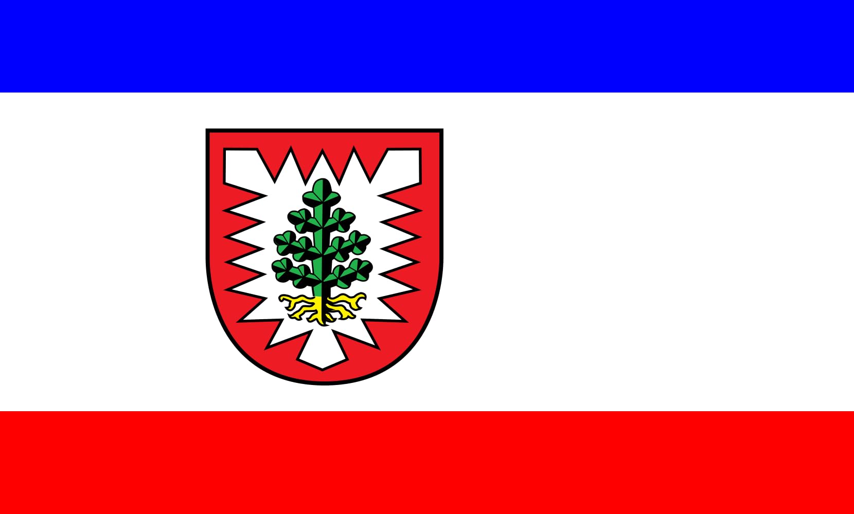 Drapeau Pinneberg grand format paysage pour pavoiser votre jardin