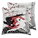 CONICIXI Taie d'oreiller Lot de 2 Japon Koi Fish - Yin Yang Poster Housse De Coussin carré pour Lit Voiture De La Maison Canapé 60cm x 60cm