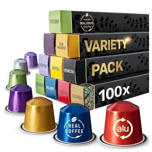 Mixed Variety Pack: 100 Nespresso Compatible Capsules. Organic/Fairtrade Nespresso Capsules. 9 Different Varieties.