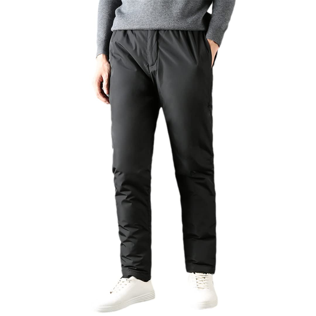 PYTRXGBOWinter Cold-Resistant Warm Outdoor Down Pants High-End White Goose Down Trousers