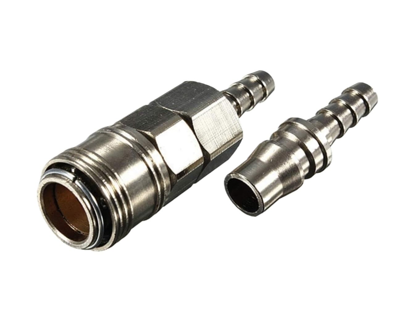 Caravan RV Camper BBQ Gasschlauchanschluss 8 mm Schnellverschluss Kupferkupplung Düsenanschlusssatz for männlich weiblich