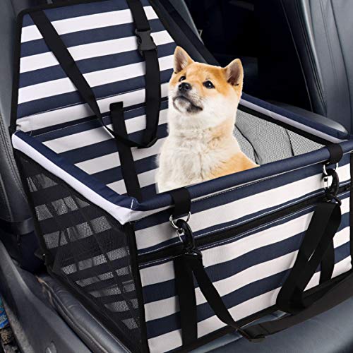 Tendycoco Assento de carro para cães tecido Oxford respirável portátil para transporte de carro para