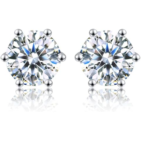 Springlight Moissanite Sterling Silver Stud Earrings Cover