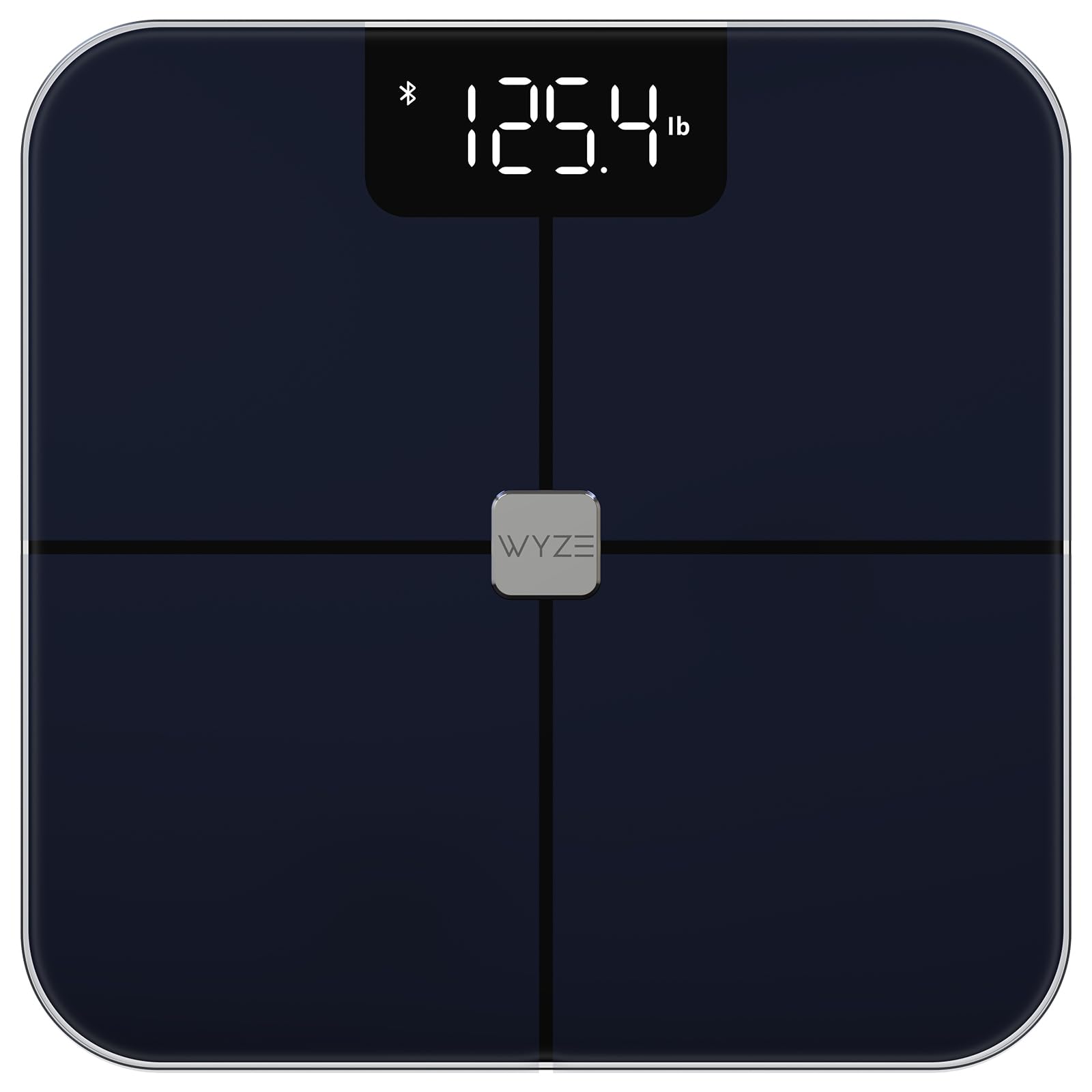 Wyze Scale for Body Weight, Digital Bathroom Smart Scale for Body Fat, BMI, and Heart Rate, 12 Body Composition Analyzer with App, Bluetooth, 400 lb - Black