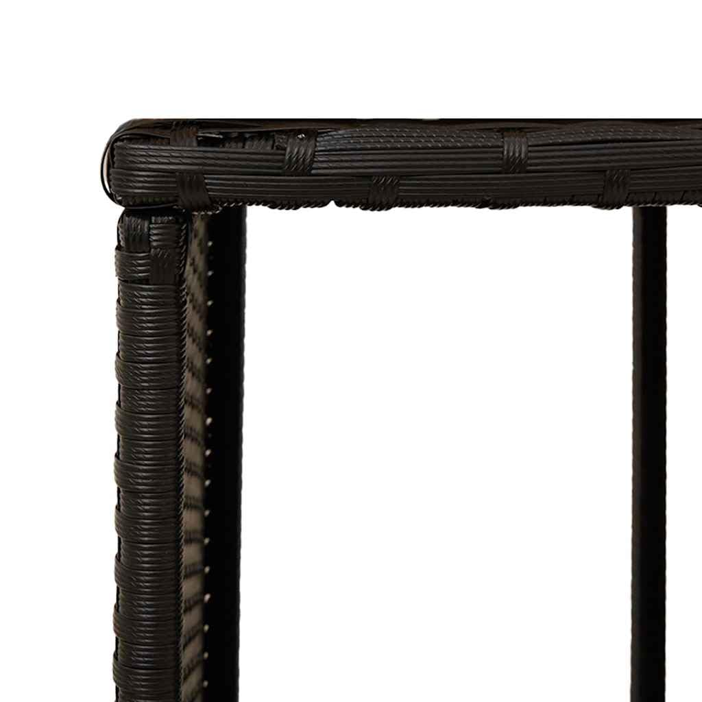 Generisch Outdoor-Regale für Whirlpool 2 STK. Schwarz Poly Rattan,Heim Garten,Pool Spa,Pool- Whirlpool-Zubehör-365620
