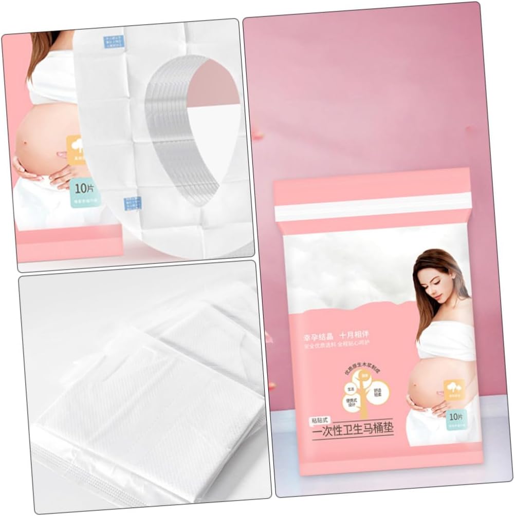 10pcs Disposable Toilet Mats for Travel Thickened Bathroom Seat Covers Toilet Seat Pads for Adults and Boys and Girls Lightweight and Convenient for Hotels and Outdoors