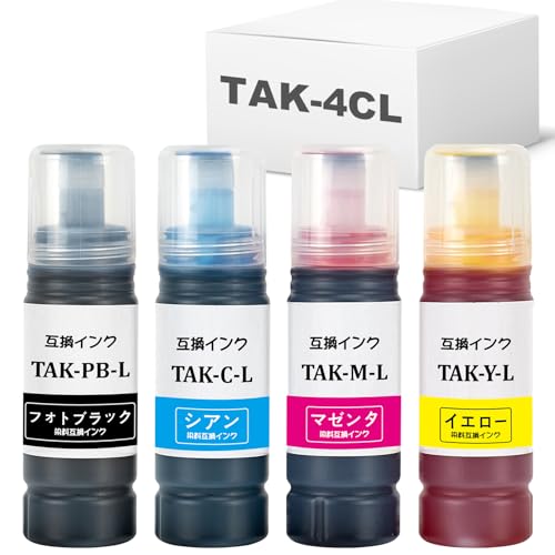 EPSON 増量タケトンボ 純正 未使用 インクボトル 4色 セット エプソン TAK-4CL 純正インクボトル ・新品 (タケトンボ 4色