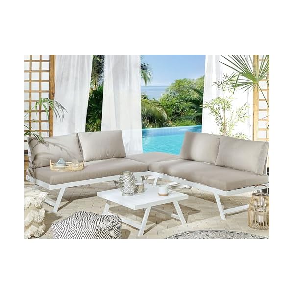 Coccorino Gartenset 5-Sitzer Aluminium Taupe