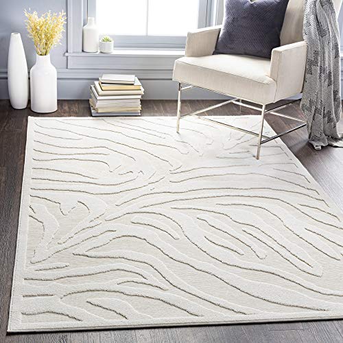 Tapete exterior texturizado Livabliss Zandy 7'x10' crema