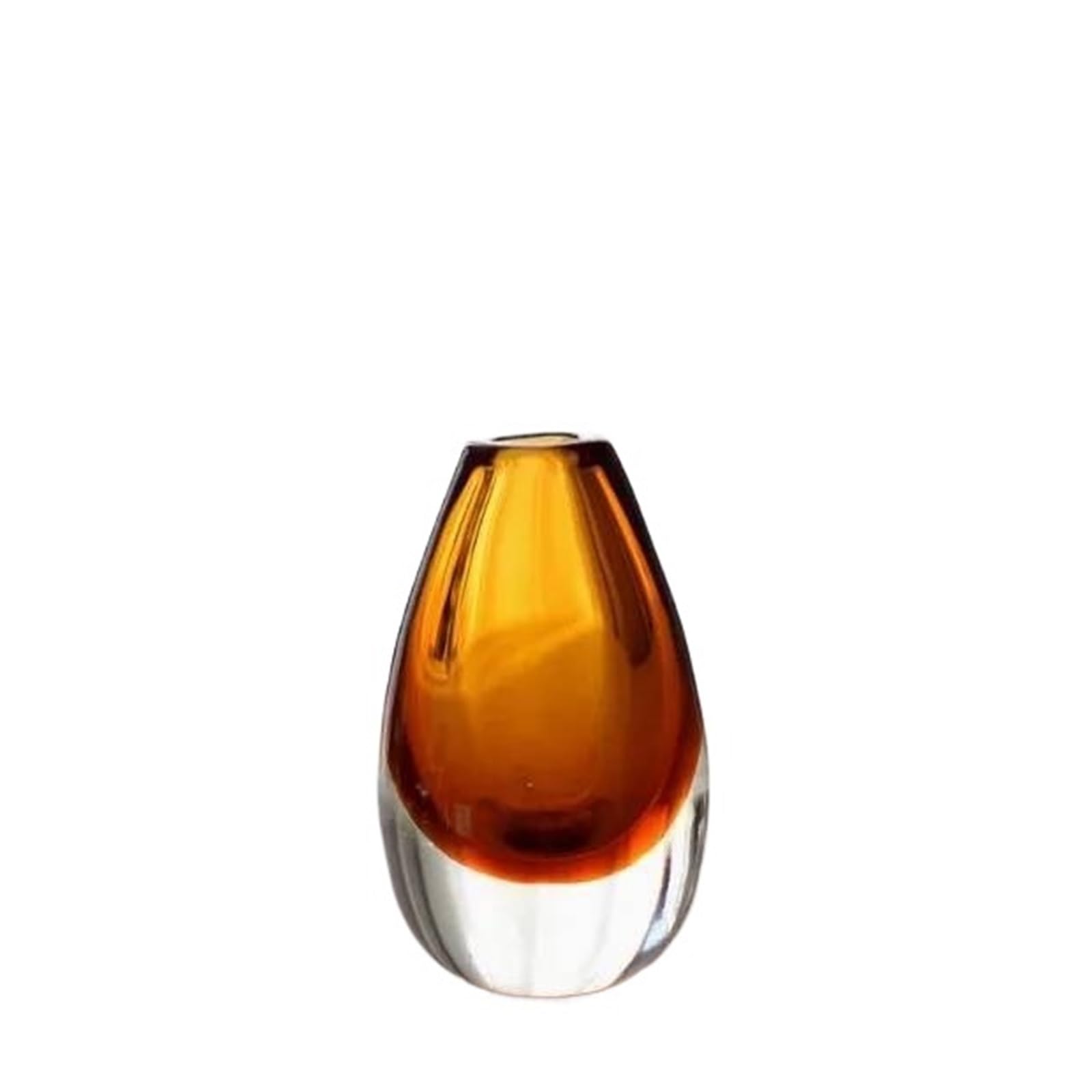 Geometric Vases Modern Blown Thick Bottom Small Mouth Colorful Mini Decoration Wide Dinner Desktop Hydroponics Black And White Vase(Color04)
