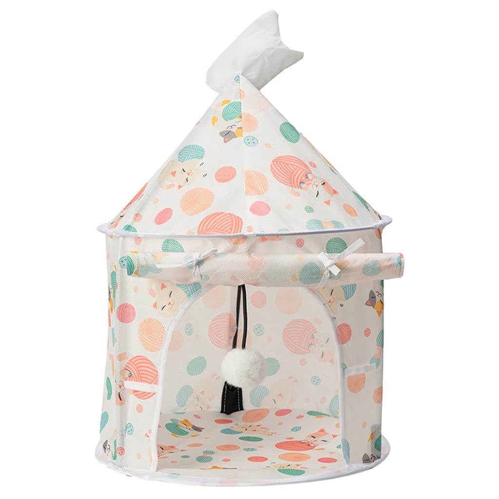 Tunnel pliable pour chats - Jouet pour chat - Tente de jeu avec trou - Jouet en peluche interactif pour petits animaux