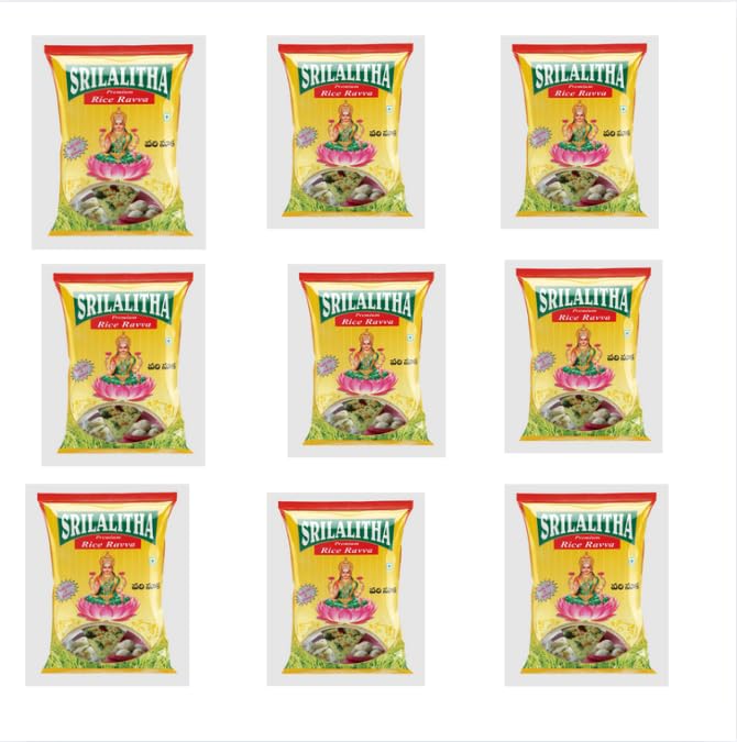 Lalitha Rice Rava SRI LALITHA RICE RAVA 500g pack (pack of 9, 9, count) : Amazon.in ...