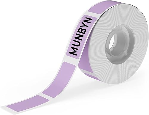 MUNBYN Cinta térmica de etiquetas para máquina etiquetadora Bluetooth de pingüino, 0.591 x 1.181 in, 210 etiquetasrollo, etiqueta autoadhesiva para
