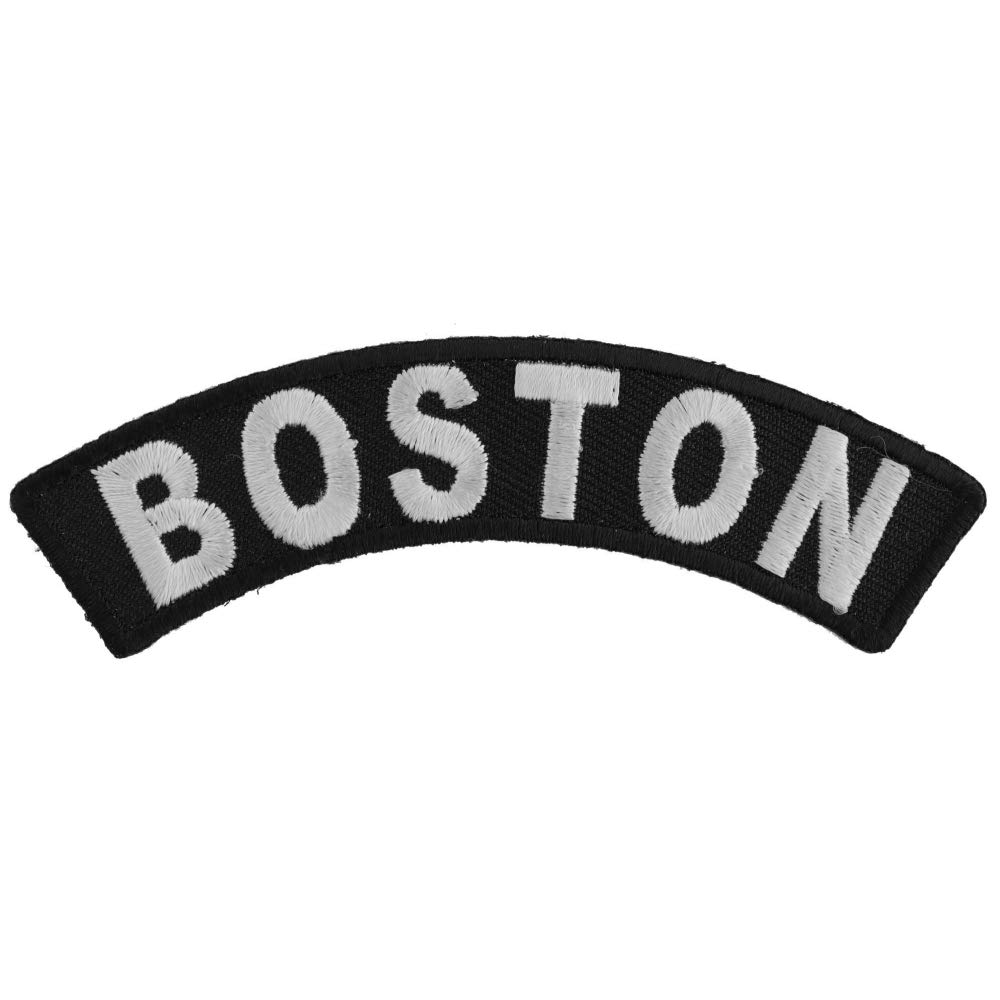 Ivamis Trading Boston Patch - 4x1 inch. Embroidered Iron on Patch