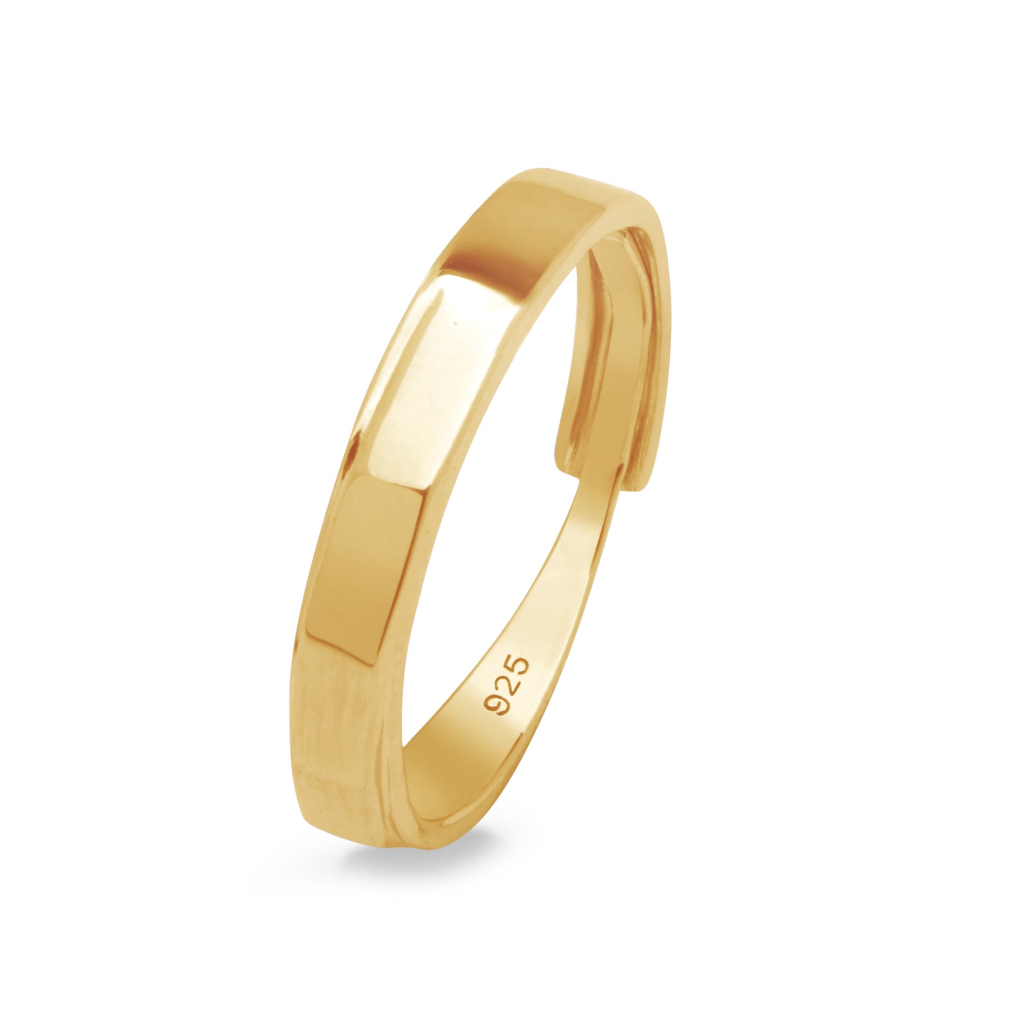 ZAVYA 925 Sterling Silver Golden Aura Minimal Band Gold Plated Ring | Gift for Women and Girls | With Certificate of Authenticity and 925 Hallmark (B0D3HVHRWB) Amazon Price History, Amazon Price Tracker