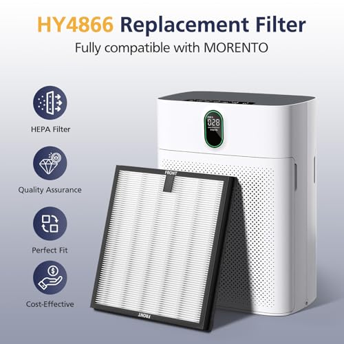 HY4866 Filters Compatible with MORENTO HY4866, WESTHEY HY4866, YIOU M1 Air Purifier, 3-in-1 Efficient Filtration System,Enhanced Version