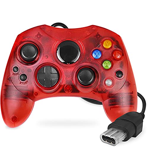 Image of Controller Replacement for Xbox Controller S-Type /Original Xbox Controller,Classic Controller Compatible with Original Xbox Console (Ruby Red)