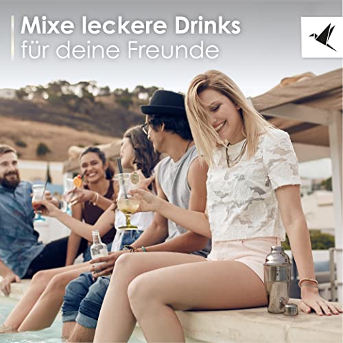 Foto von Beyond 15-teiliges Cocktail Shaker Set - Edelstahl Cocktail Set mit Bar Zubehör in Geschenkbox - Set mit Sieb, Messbecher, Jigger, Stössel, Löffel - Edles Cocktailmixer Barset - Cocktailshaker Set