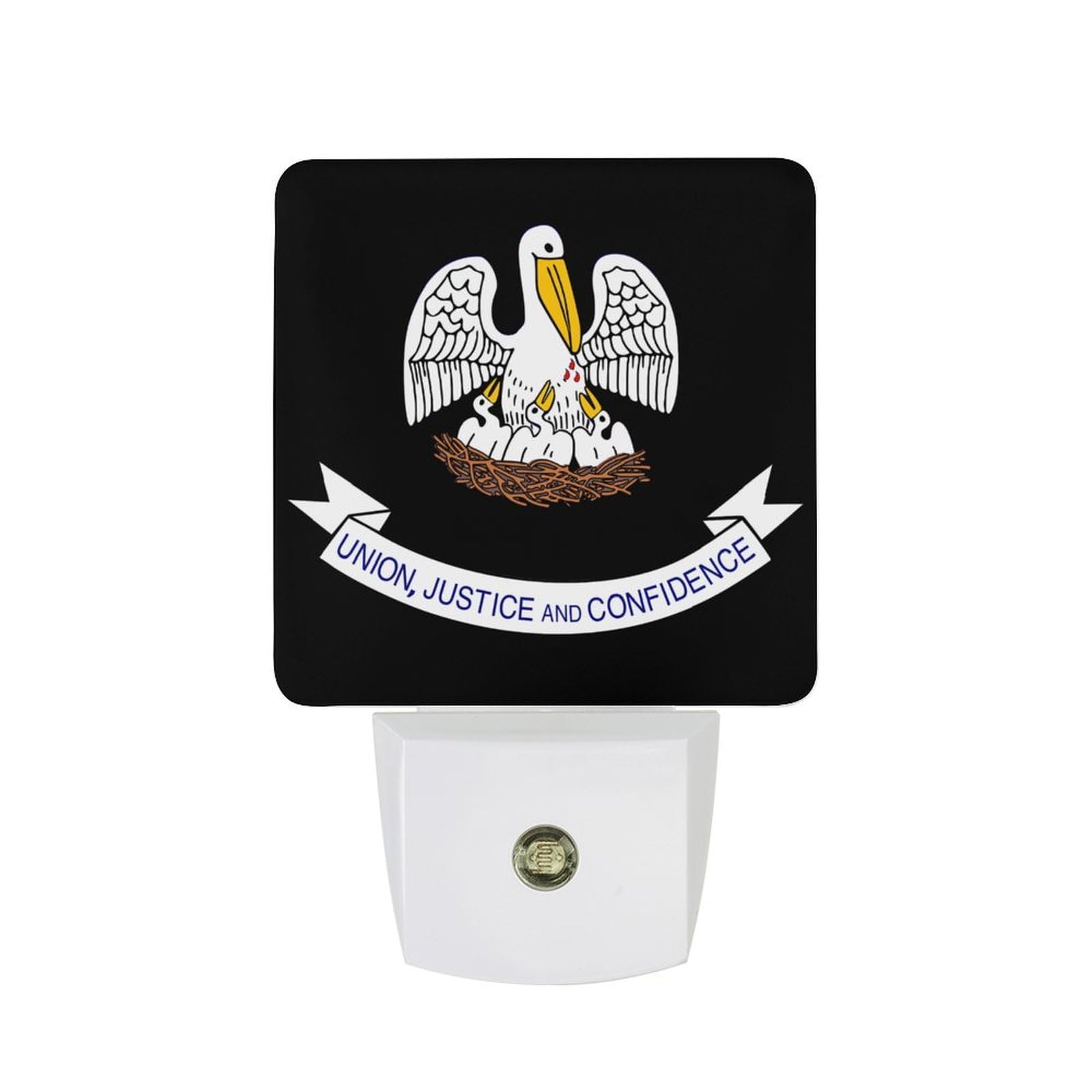 Nqrxadcrt Style Louisianaes-State Logo Night Light Plug In Wall Lights Bedside Lamp Bedrooms Home Hallways Decoration