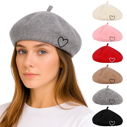 Gorro boina de lana estilo francés para mujer y bebé miniatura 1