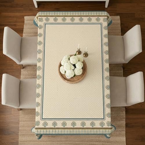 Image of STITCHNEST 'Tavola Luxe Series' Dining Table Cover 54x78 Inches | 4 Seater - 6 Seater Rectangular Dining Table Cover | Premium Fabric, Washable & Colour Fast