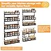 X-cosrack 5-Tier Small Wall-Mounted Spice Rack Organizer, Height-Adjustable, Space-Saving Compact Design for Kitchen Pantry Cabinet, Black