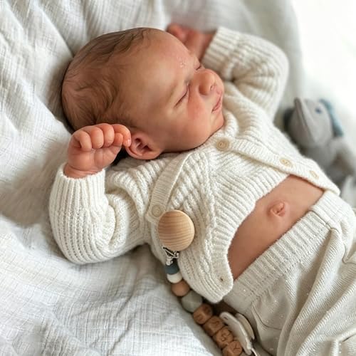 Anano Full Silicone Baby Girl Reborn Dolls Silicone Full Body 18 Inch Reborn Toddler Baby Dolls Realistic Baby Doll Girl Bathable Infant for Kids 3+